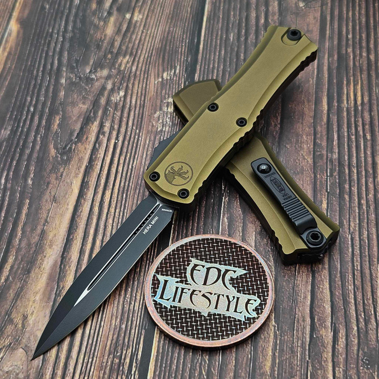 Microtech Hera II Mini OD Green 2.90" D/E Black 1702M-1OD By Edc Lifestyle