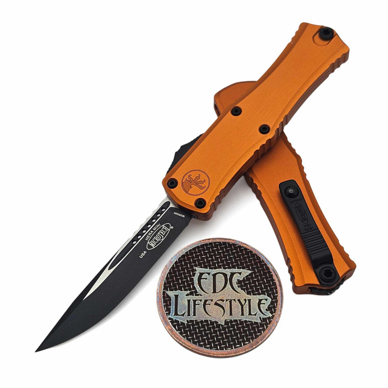 Microtech Hera II Mini Orange 2.90" S/E Black 1703M-1OR By Edc Lifestyle