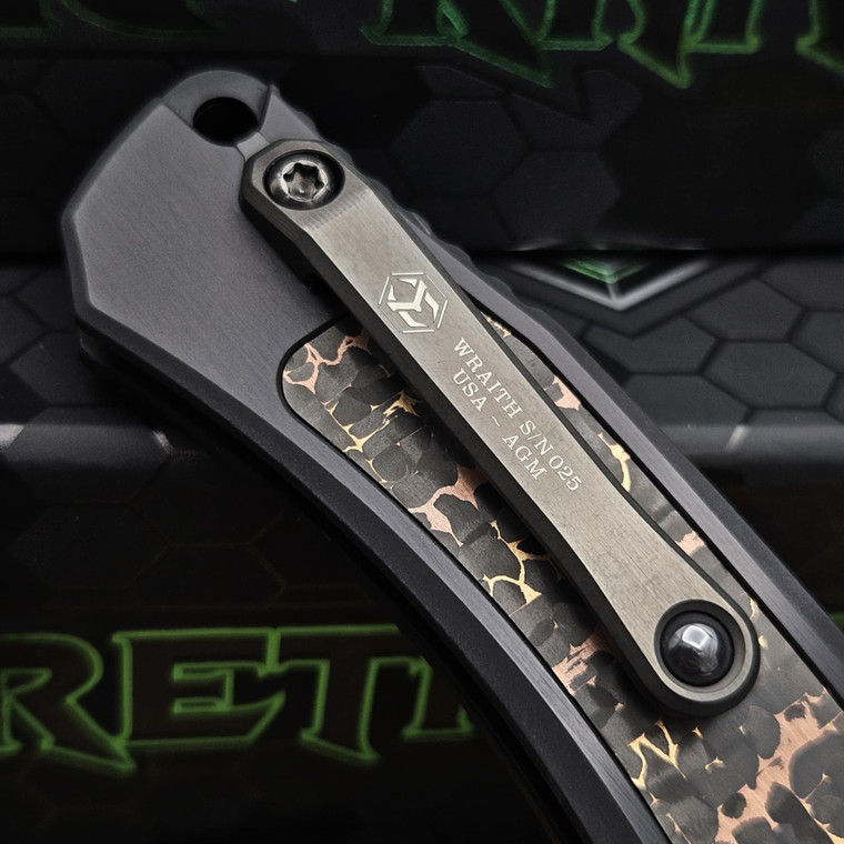 Heretic Custom Knives Wraith V4 Manual Bowie Vegas Forge Damascus w ...
