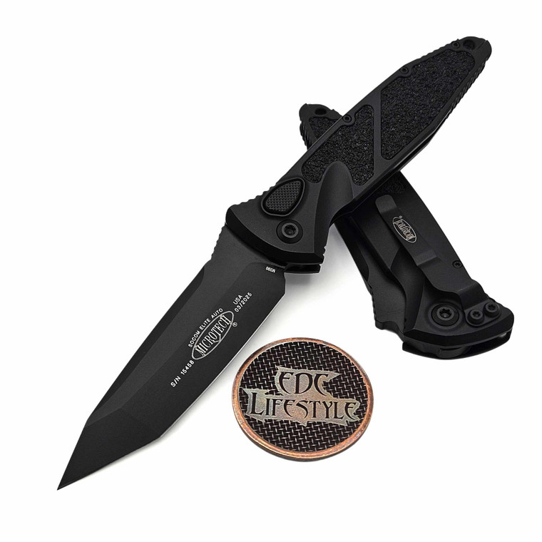 Microtech Socom Elite Auto 161A-1T-X4 Blackout Tanto Edge