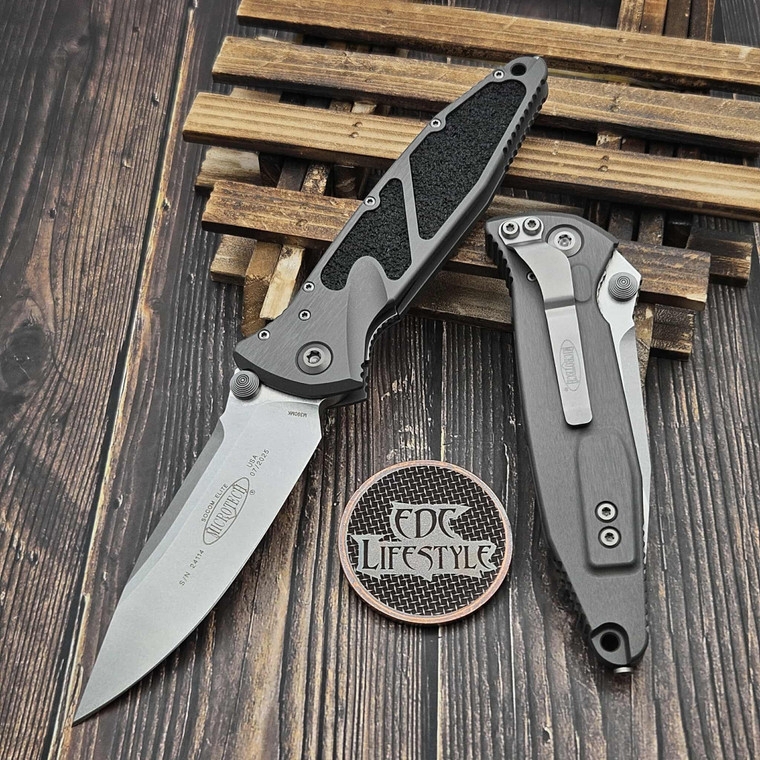 Microtech Socom Elite Manual Natural Clear 4" S/E Stonewash 160-10NC Single Edge on EDC Lifestyle