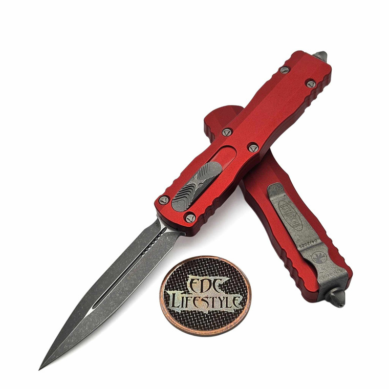 Microtech Dirac Delta Red 3.75" D/E Apocalyptic 227-10APRD By Edc Lifestyle