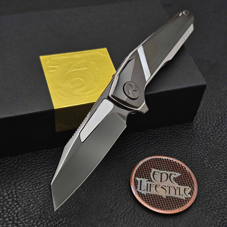 Dew Hara Chronos DLC Ti Handle w/Mother of Pearl Inlays DLC M390