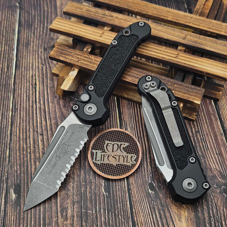Microtech LUDT T/E Full Serrated Gen III 1136-12AP Black Apocalyptic Standard