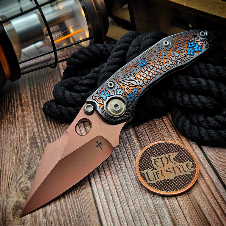 Borka Blades Ti2 Design Koi Stitch Rose Gold M390