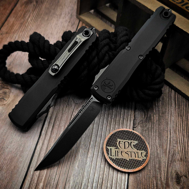 Microtech Ultratech Gen III ZBP Shadow DLC Single Edge 3.5" - Zero Blade Play 1121-1DLCTSH