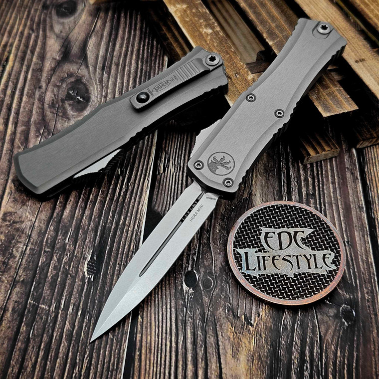 Microtech Hera II Mini Natural Clear 2.90" D/E Stonewash 1702M-10NC By Edc Lifestyle