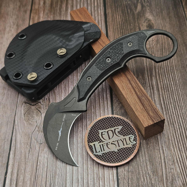 Microtech Iconic Fixed Blade Right Hand Carry DLC Standard Signature Series 118-1DLCSR - Preowned