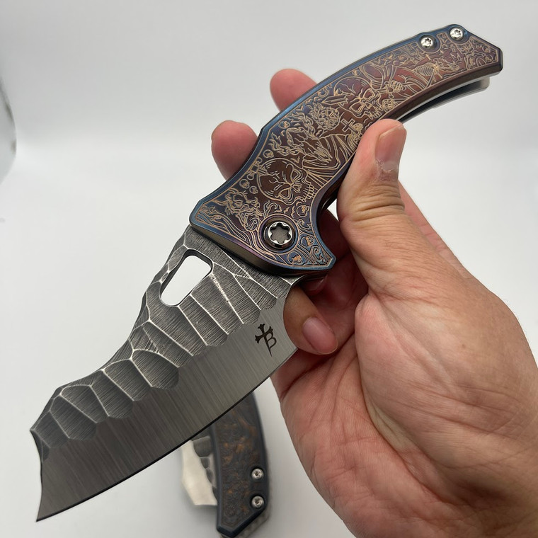 Borka Blades/Marfione Custom Knives/Ti2 Design Collab Shylock Samhain Rootbeer