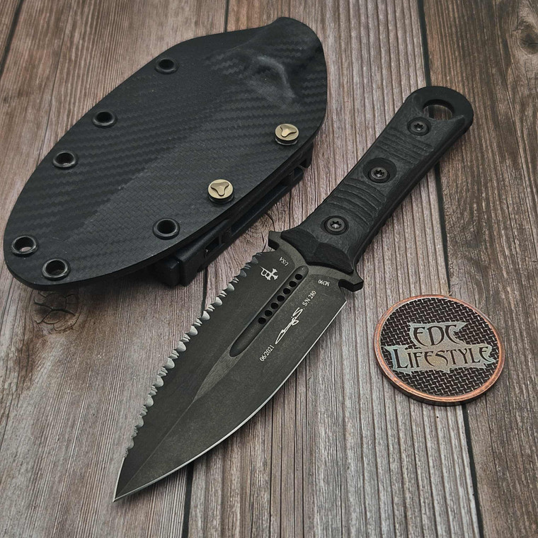 Microtech SBD D/E Signature Series DLC Full Serrated DLC Hardware