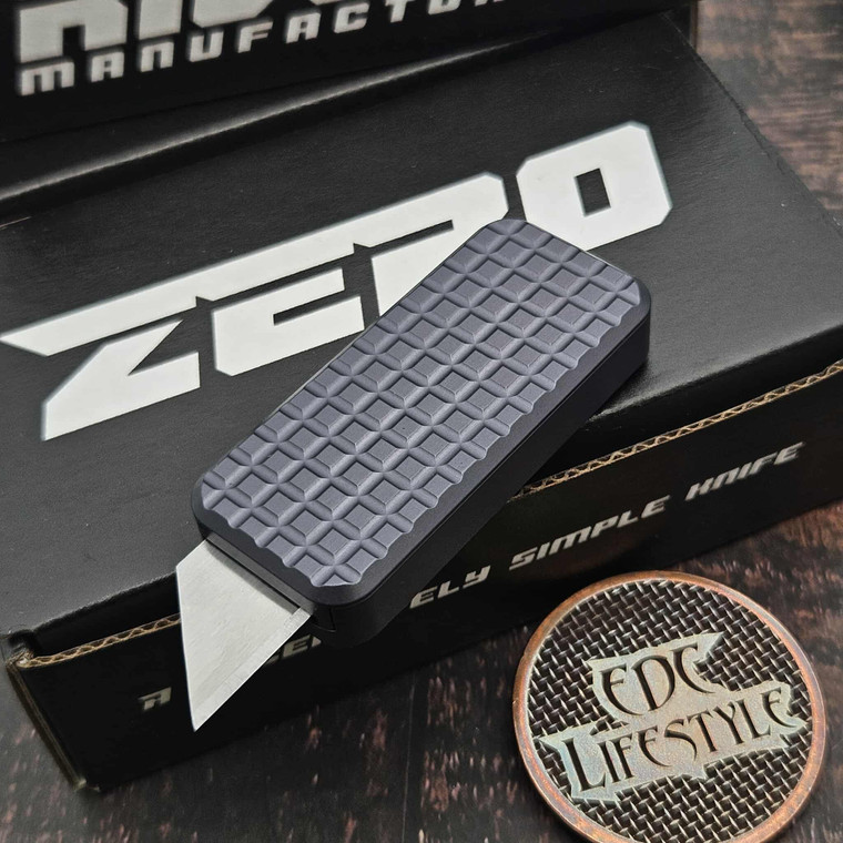 Rivery Zero Grenade Gun Metal Gray Cad Lab Scale Razor Blade OTF