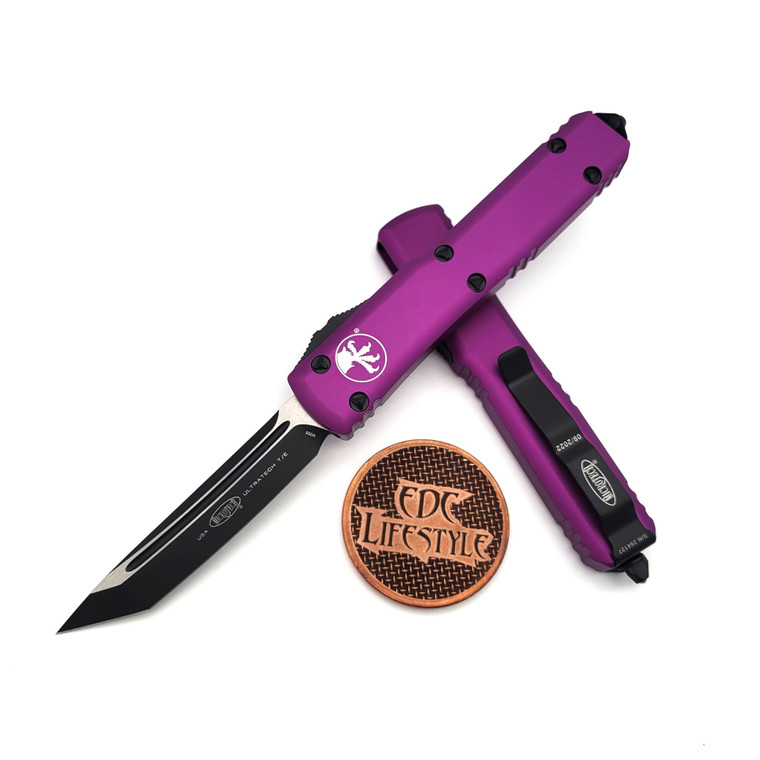 Microtech Ultratech 123-1VI Violet Tanto Edge Black Standard