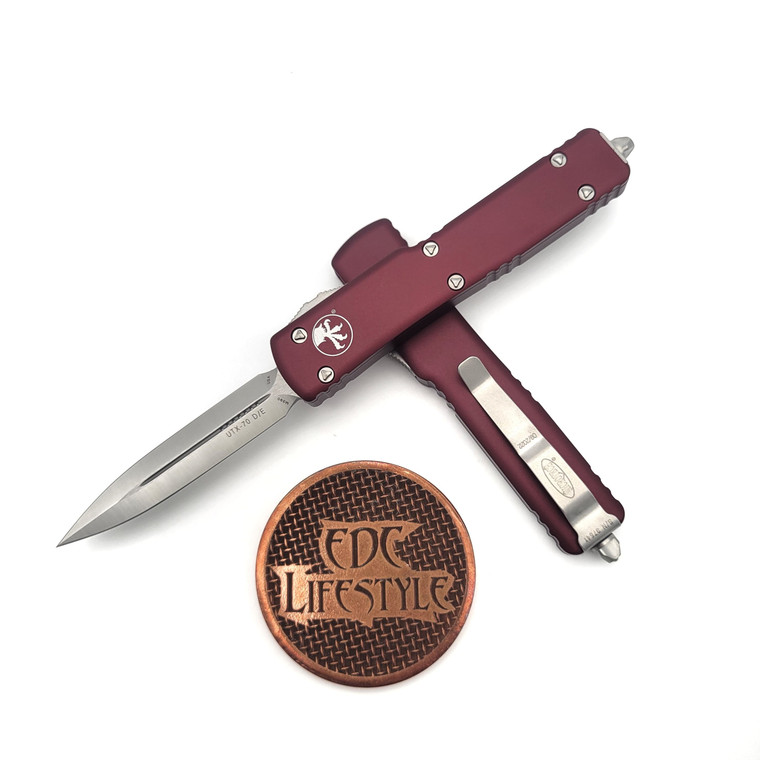 Microtech UTX-70 147-4MR Merlot Double Edge Satin Standard