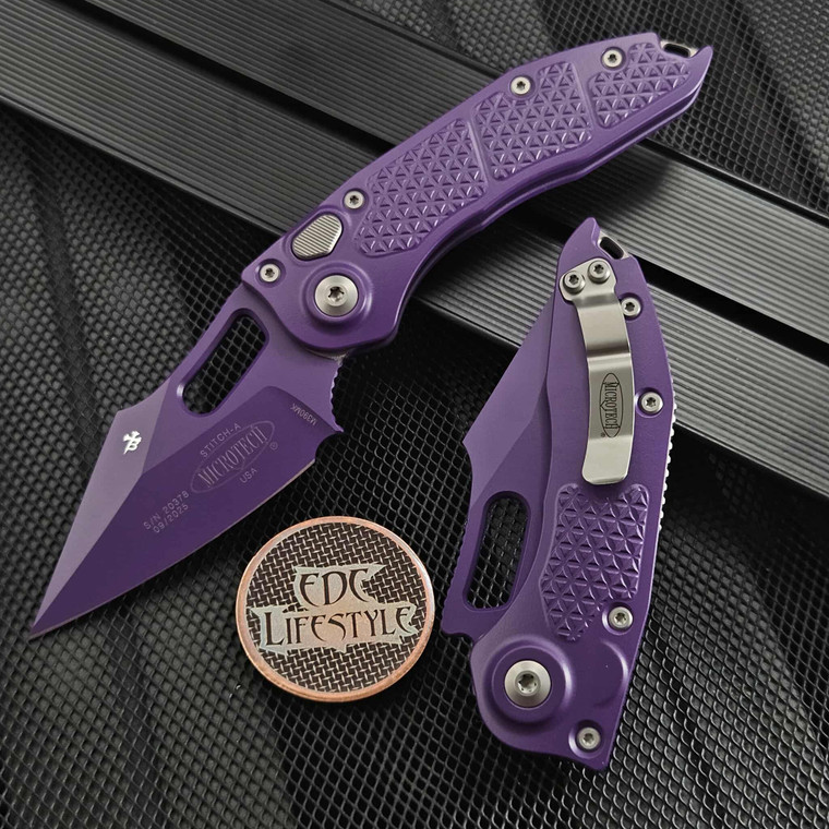 Microtech Borka Auto Stitch 169-1PU-X16 S/E Cerakote Purple