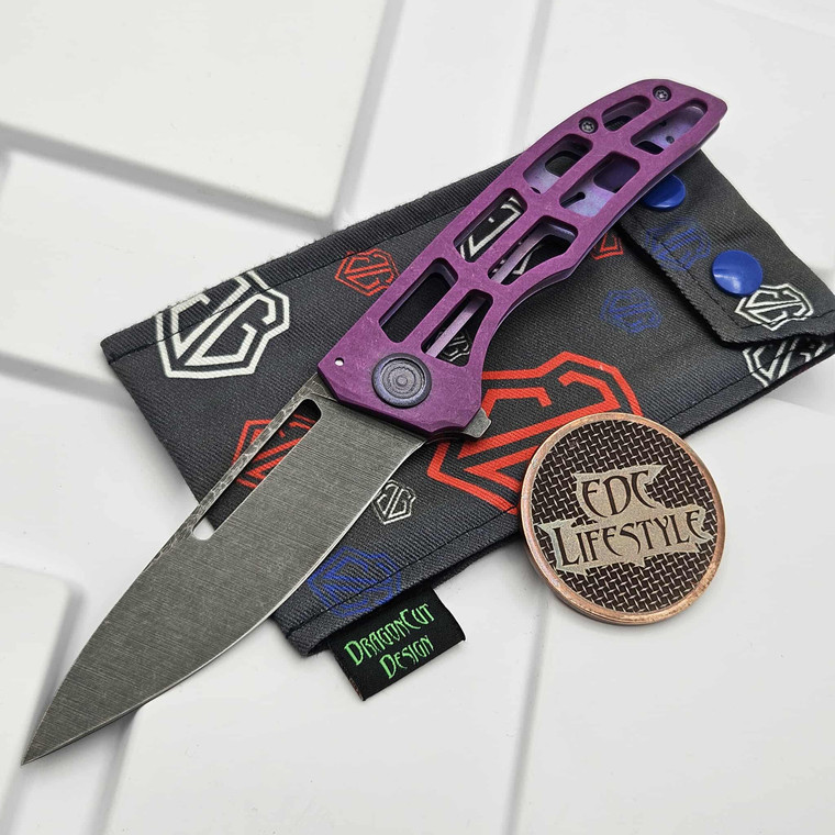 John Gray Slitter V2 Ported Purple CamoQuartz Frame Lock Folder