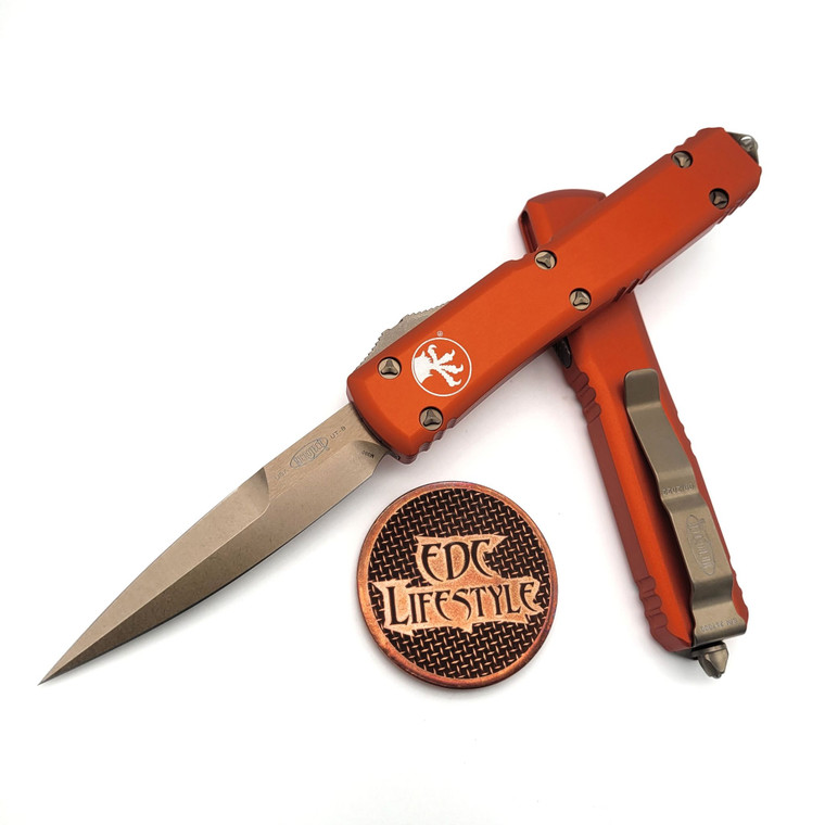 Microtech Ultratech 120-13OR Orange Bayonet Bronze