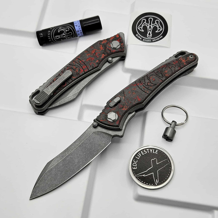Hawk Talon Titanium Handle Lava Flow Overlay