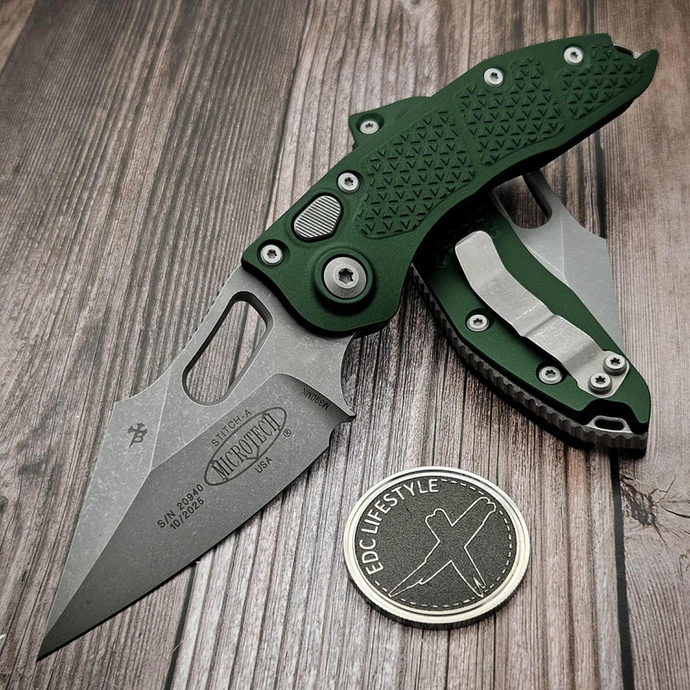 Microtech Borka Auto Stitch 169-10APEG Emerald Green S/E Apocalyptic