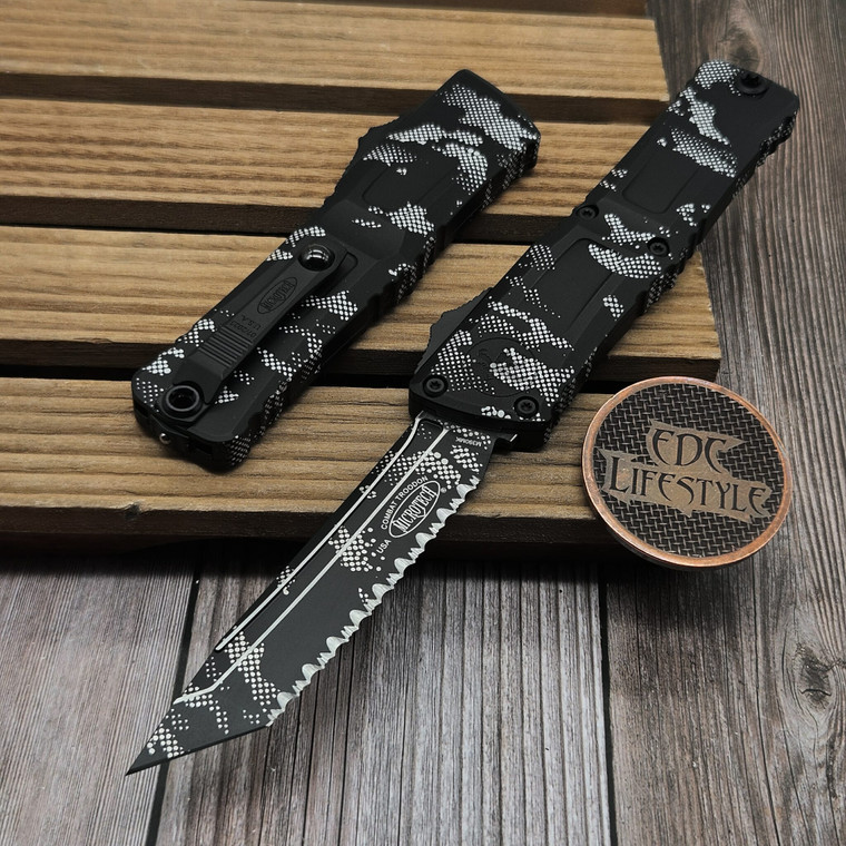Microtech Combat Troodon Gen III 1144-3PXC Pixel Camo T/E Full Serrated