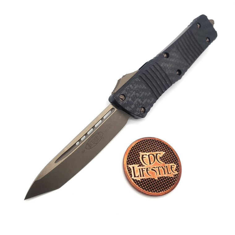 Microtech 144-13APCFS Carbon Fiber Combat Troodon Tanto Bronze Apocalyptic