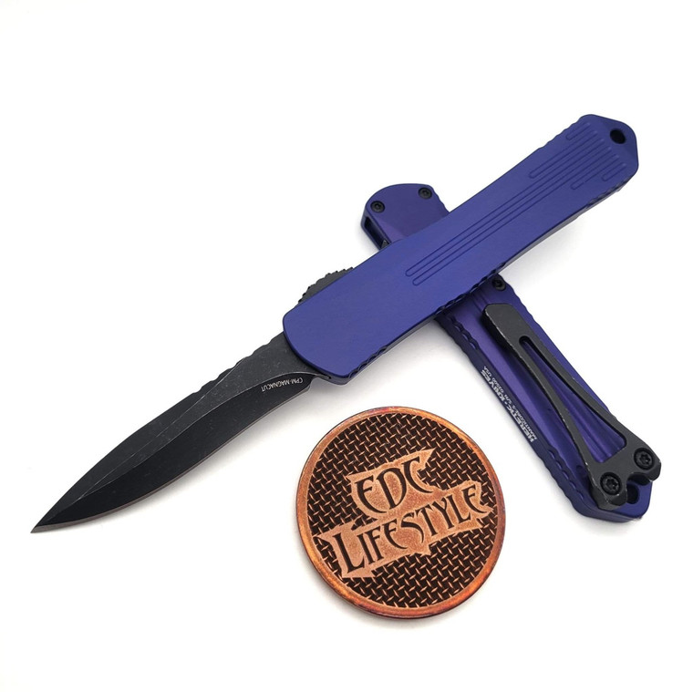 Heretic Manticore S Battleworn Black Recurve Purple H025-8A-PU