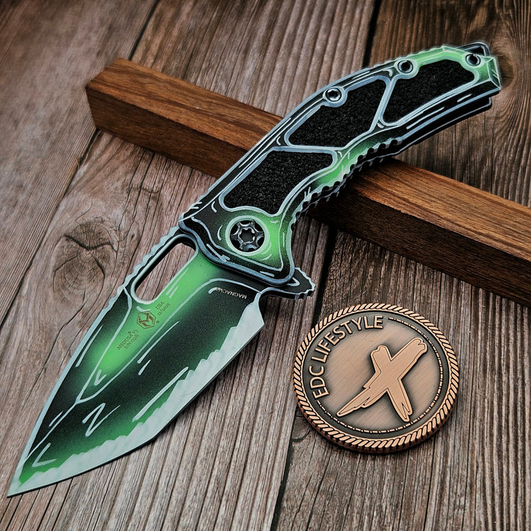 Heretic Medusa Manual Tanto Negative Cel Shade Toxic Green UV
