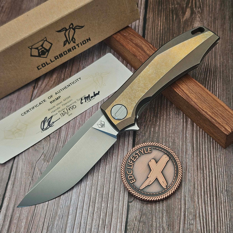 Shirogorov Charles Marlowe Collaboration Bronzed RKMP Folding Knife at EDC Lifestyle