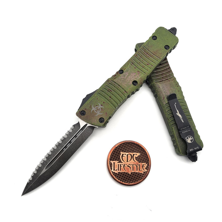 Microtech 142-3OBDS Combat Troodon Outbreak Double Edge Full Serrated