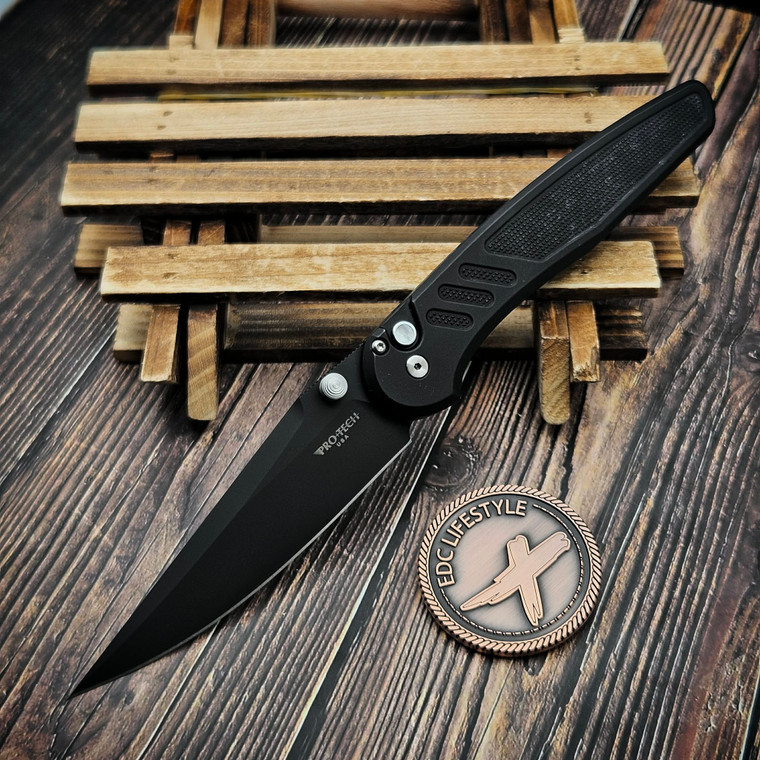 Pro-Tech Peace Neighbor Avalon Battleworn Black Button Lock 4.25