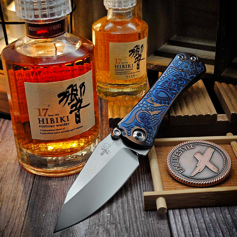 Marfione Custom Borka Blades Purple Anodized Samurai SBDP Mirror