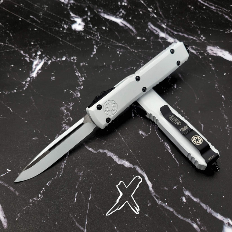 Microtech Ultratech 121-1STD Star Wars Storm Trooper Deep Engraved Single Edge Standard