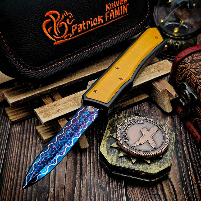 Patrick Famin GOTF Westinghouse Orange Scales San Mai Dragonskin