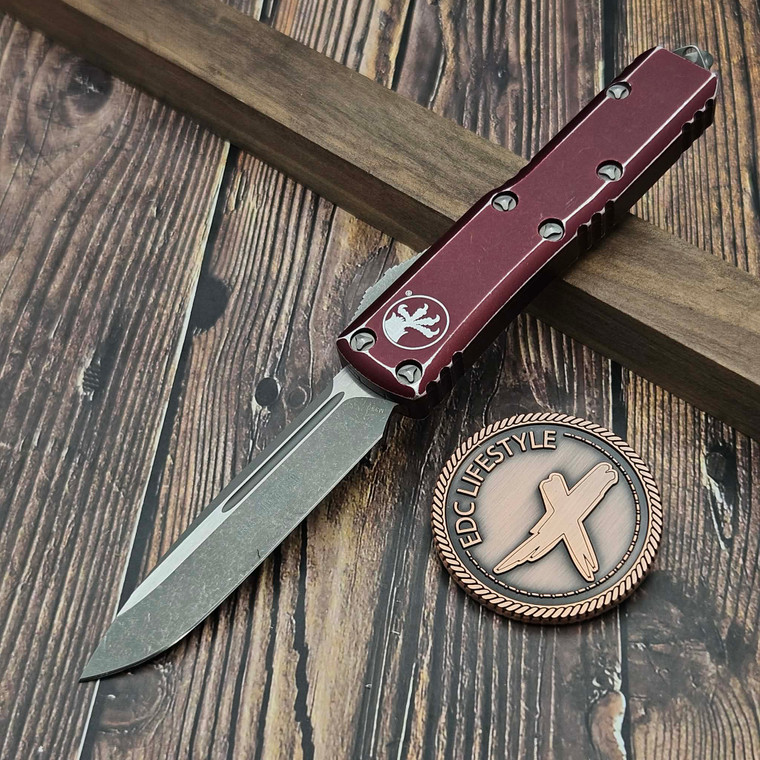 Microtech UTX-85 Distressed Merlot S/E Apocalyptic 231-10DMR S/N 101998 - Preowned
