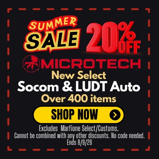 Microtech Summer Steel Sale 20% off