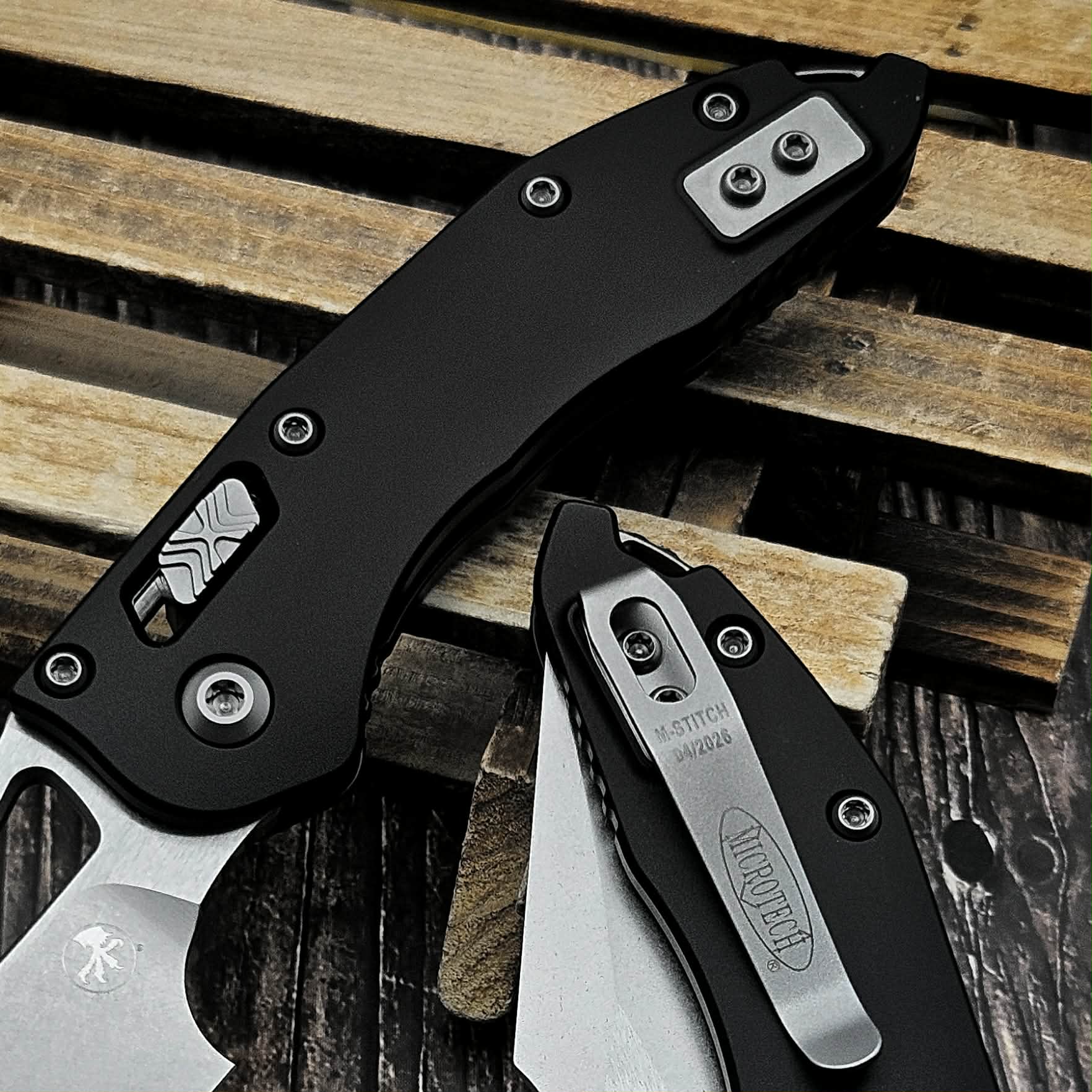 Microtech M-Stitch Ram-Lok Manual Black Stonewash 3.0