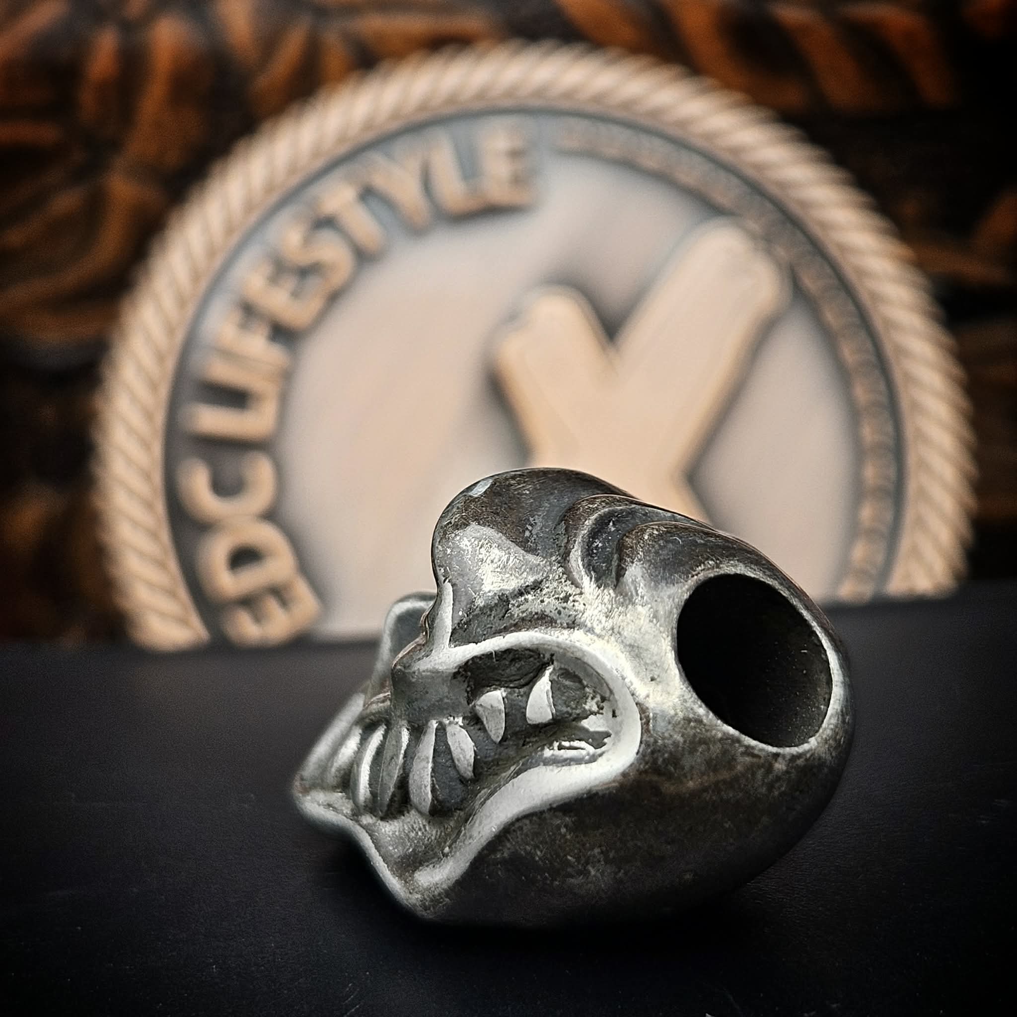 Starlingear .925 Silver Slyclops w/Fire Opal Eye Bead