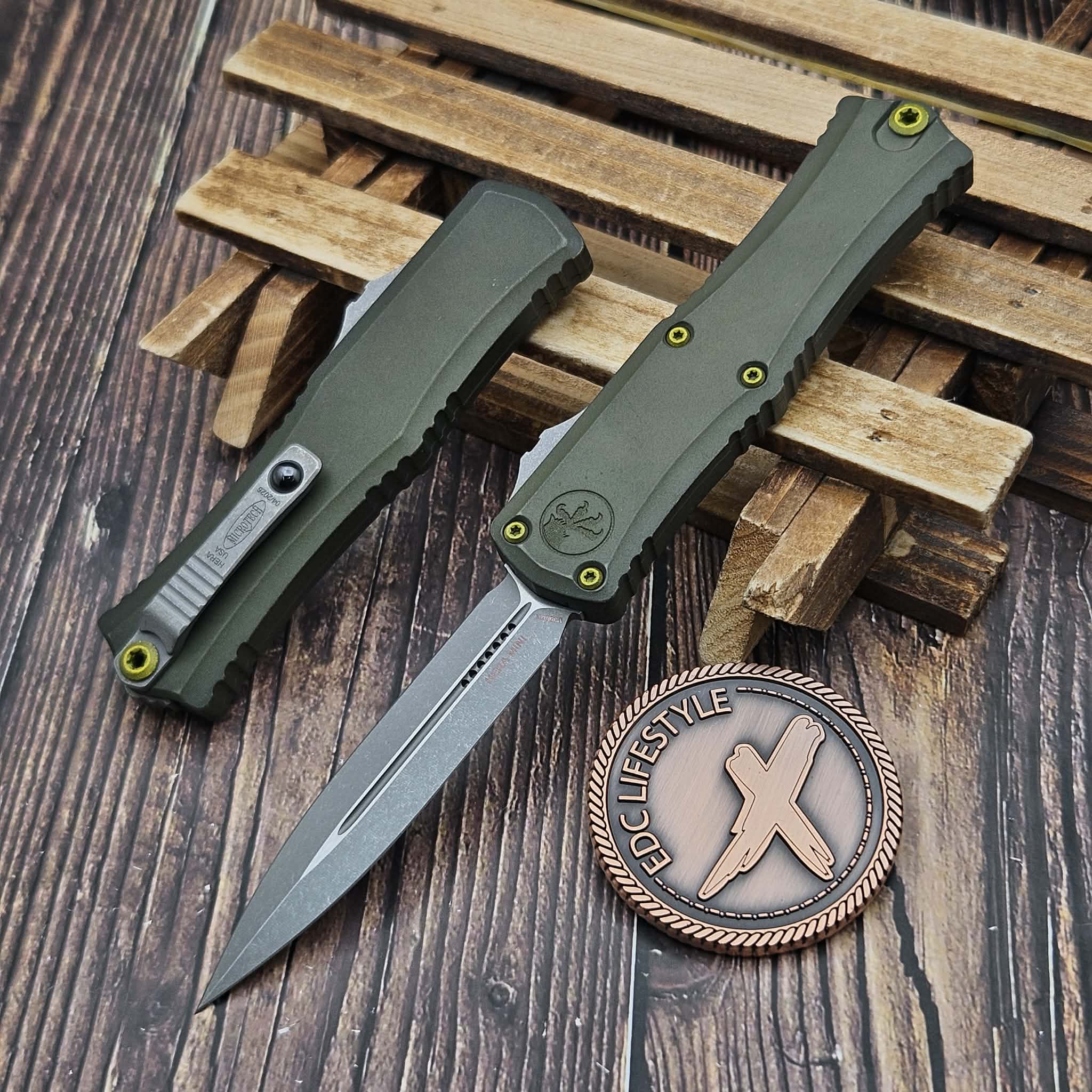 GARY MAYES & NU ERA    2作セット Microtech Hera II Mini Distressed Grenade 2.90