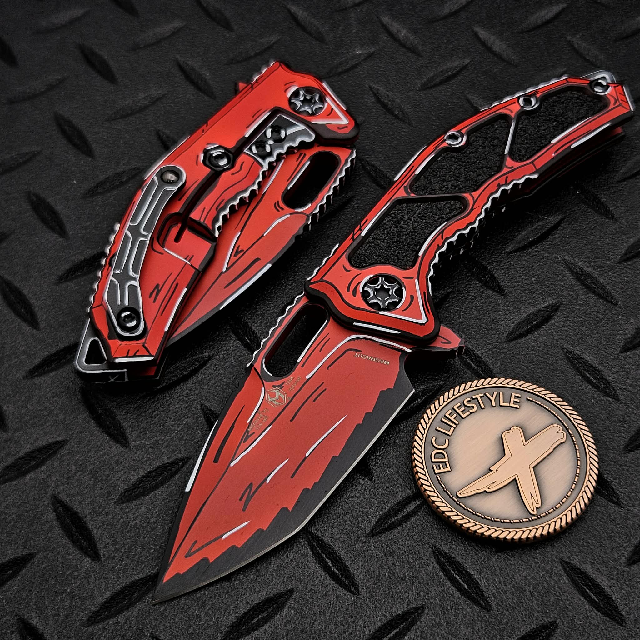 Heretic Medusa Manual Tanto Red CEL Shading 3