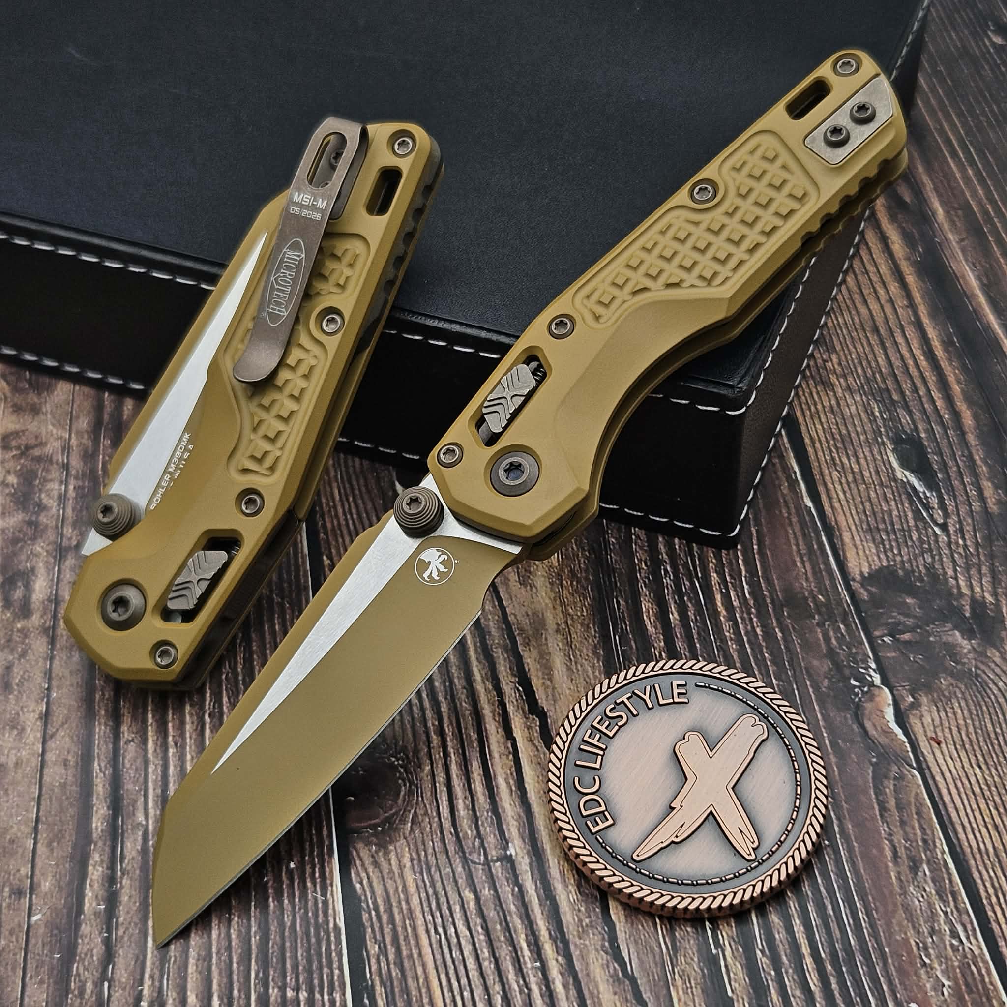 Microtech MSI Ram-Lok Mini Cerakote RAL-8000 Aluminum Frag 3.10