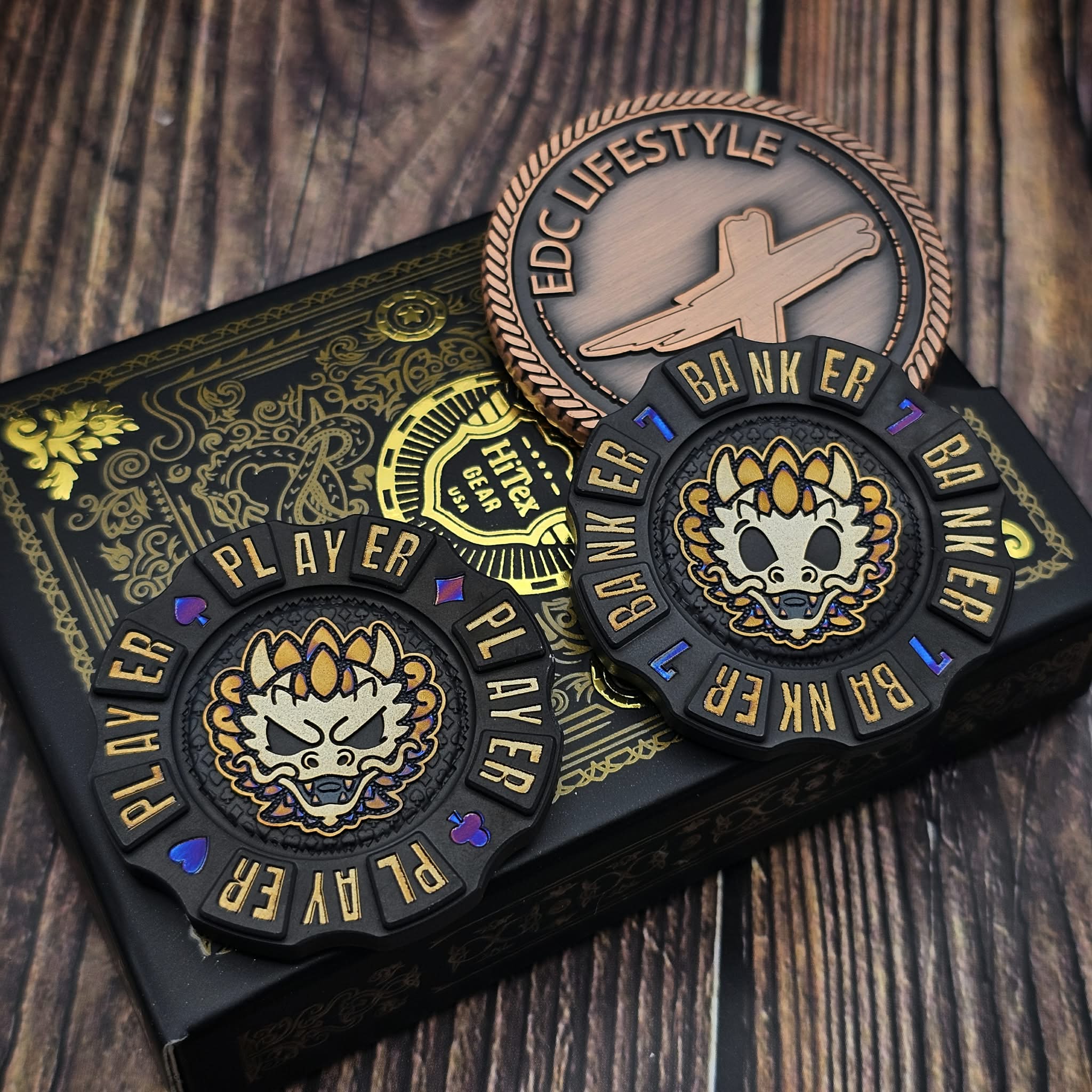 HiTex Gear Titanium Baccarat Dragon Chip