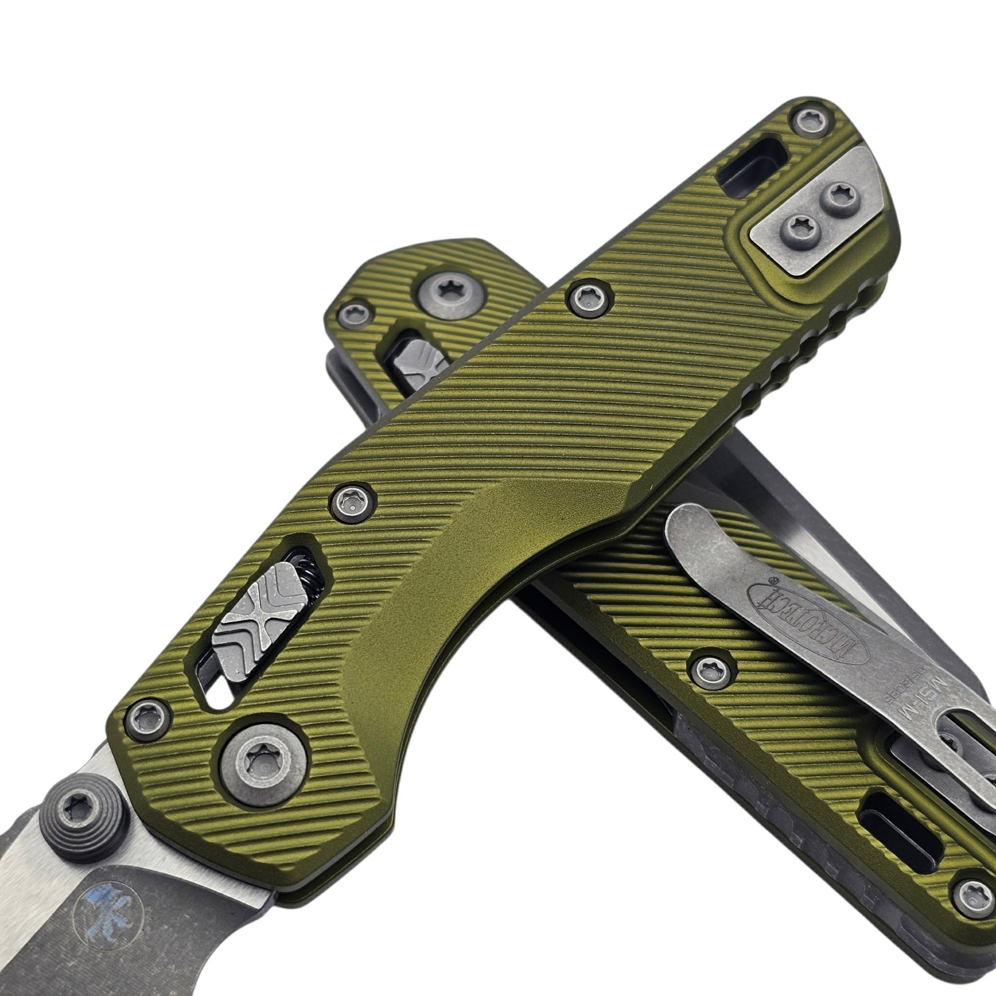 Microtech MSI Mini OD Green Fluted Aluminum 3.18