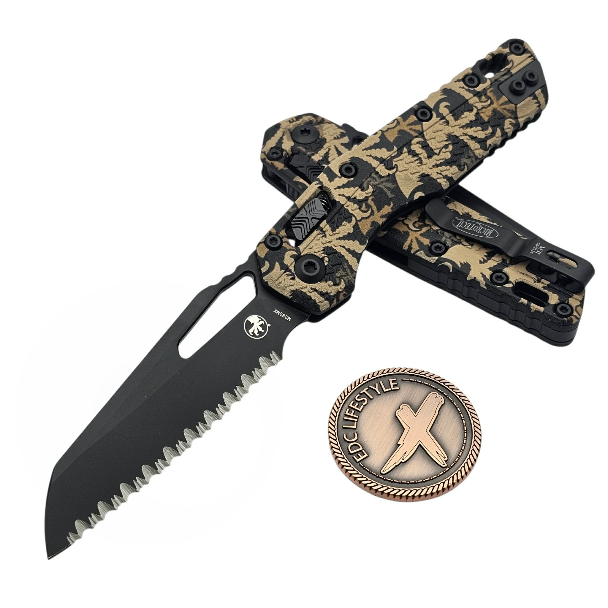 Microtech MSI Ram-Lok Clawburst Camo Tri-Grip Polymer 3.85