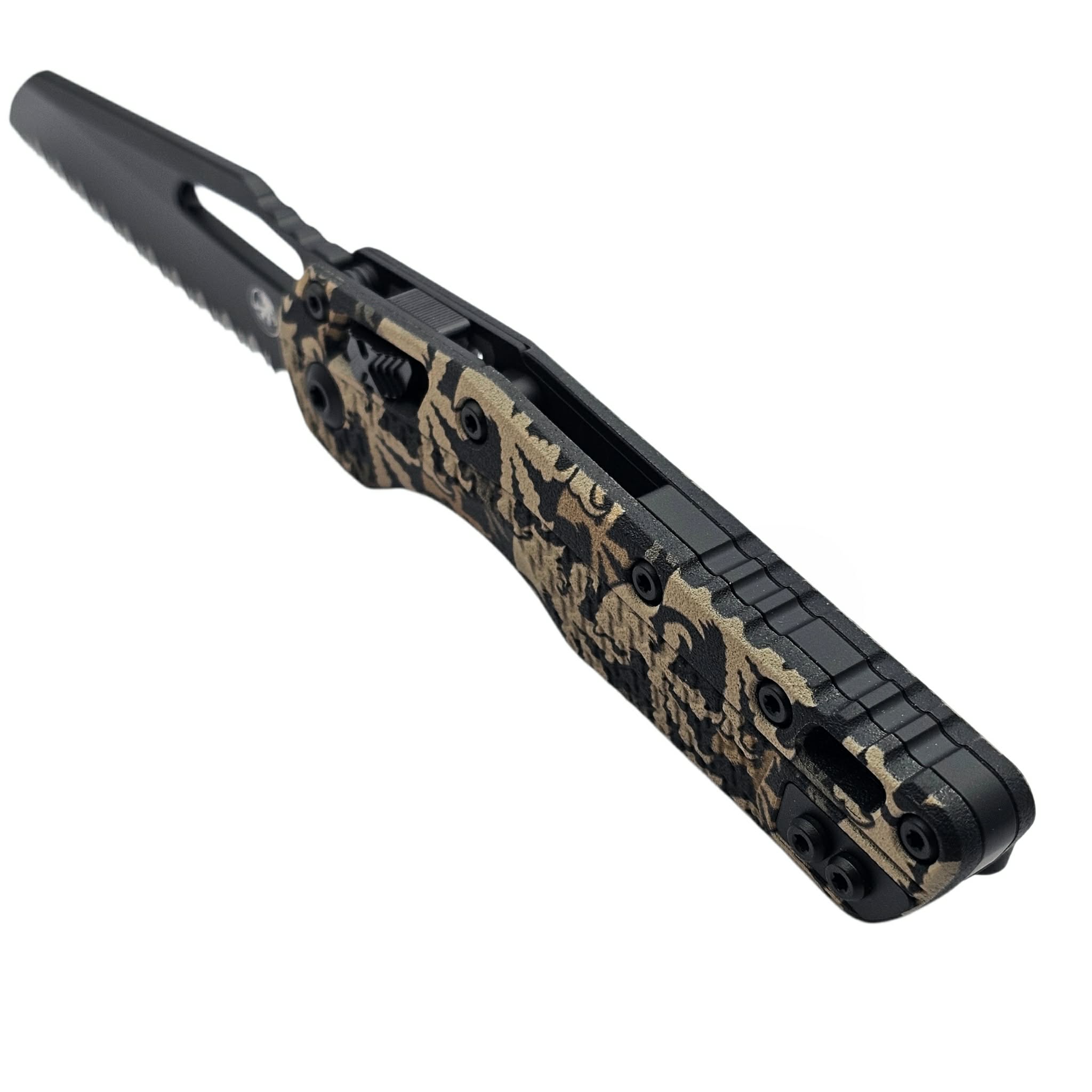 Microtech MSI Ram-Lok Polymer Tri-Grip Clawburst Camo S/E Full