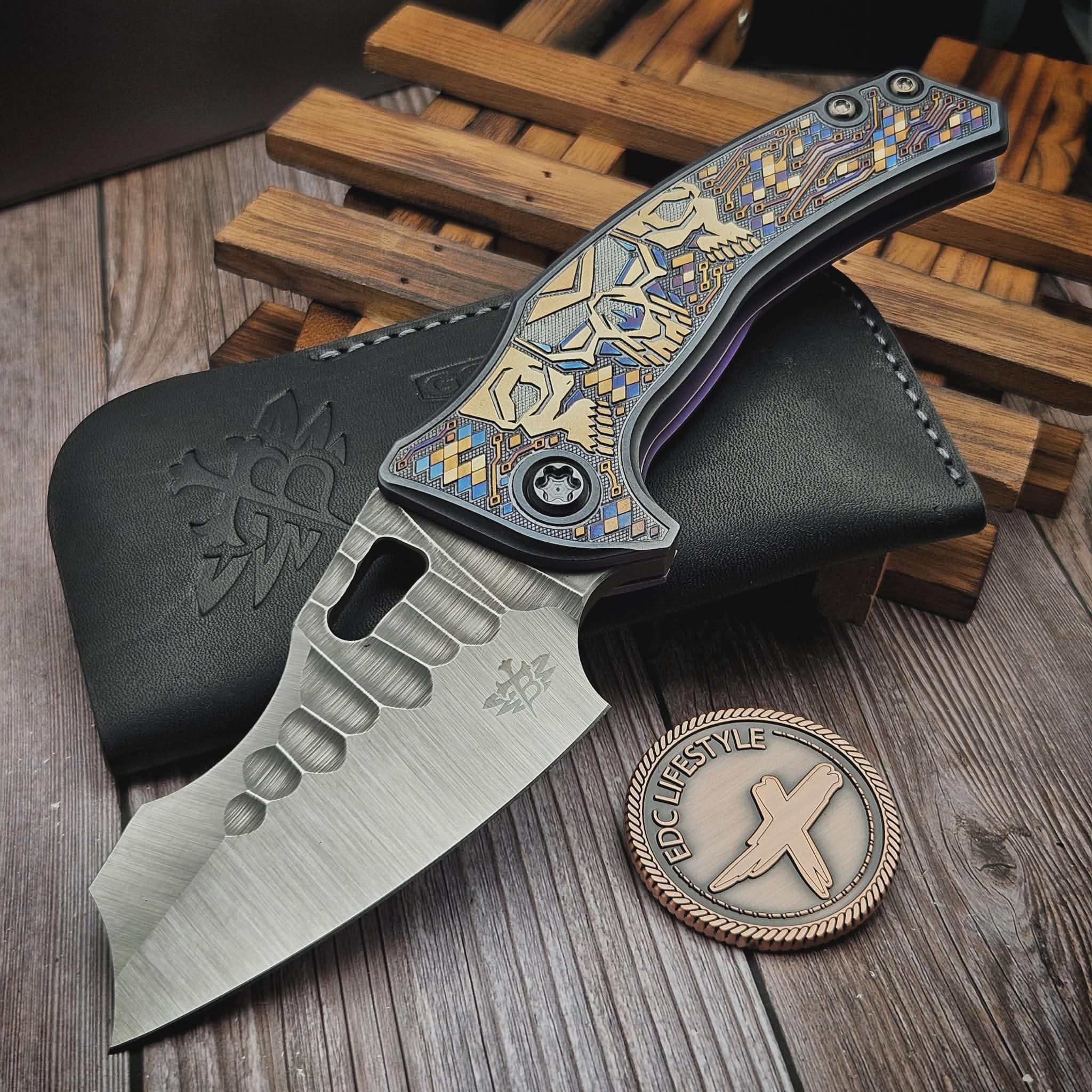 Borka Blades Ti2 Design Mech Operator Shylock Rock Grind Purple Oreo