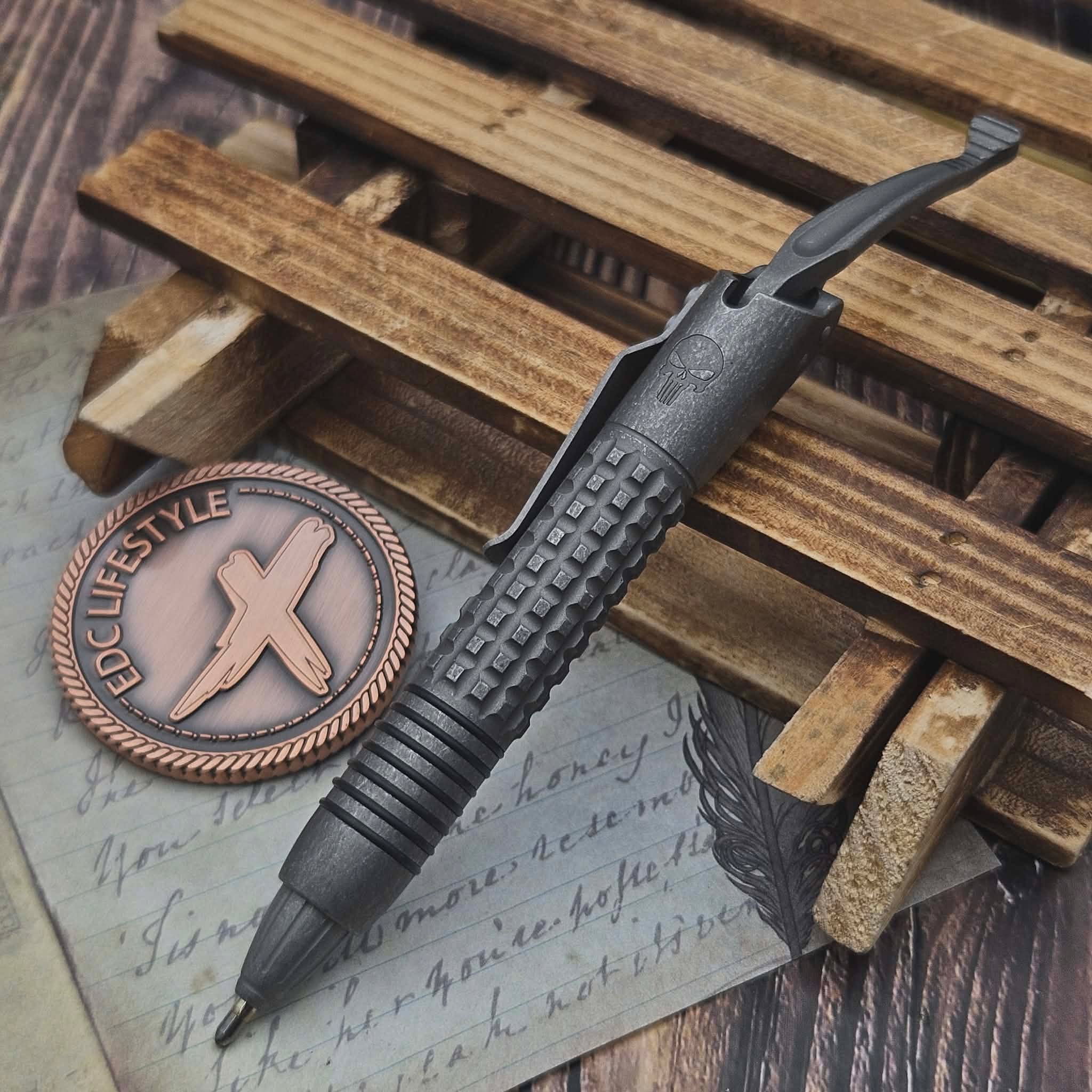 Microtech Knives Siphon II Skull Engraved Apocalyptic Frag