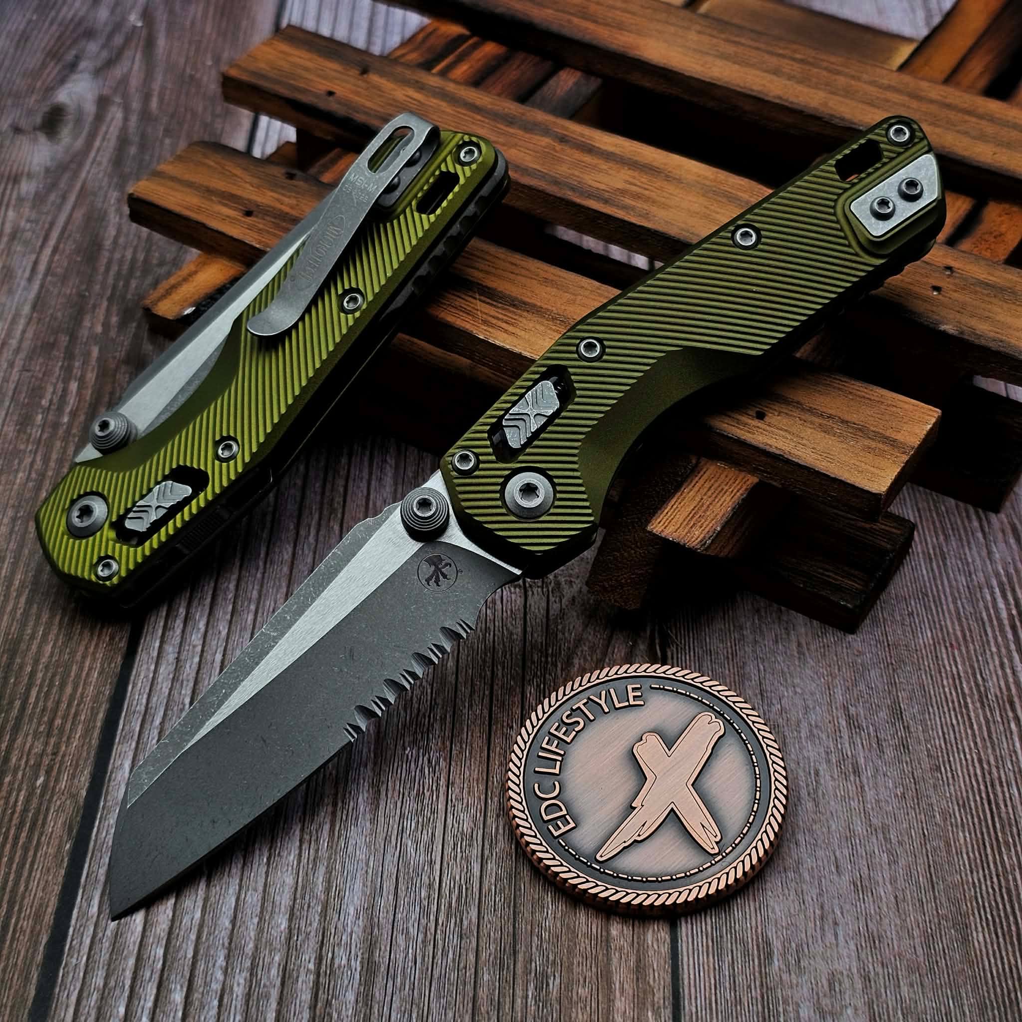 Microtech MSI Ram-Lok Mini OD Green Aluminum Fluted 3.10