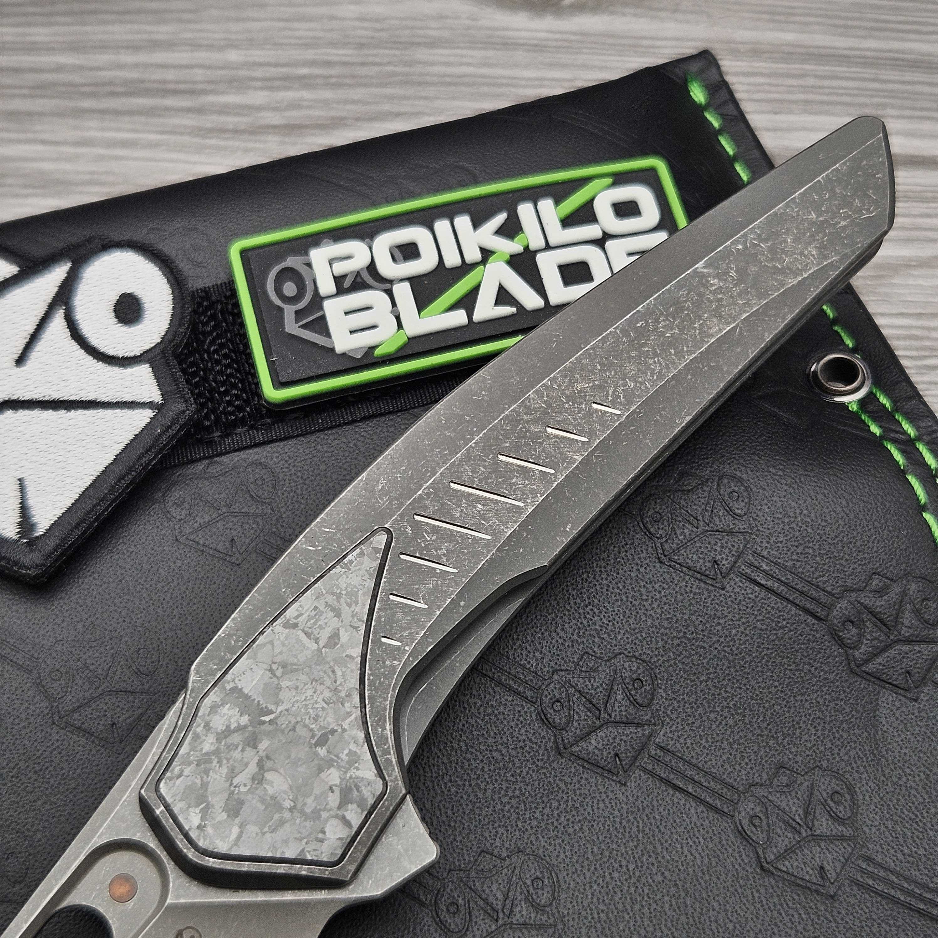 Poikilo Blade VK-Zame Shark S3 DSW Titanium Folder w/Crystal Ti