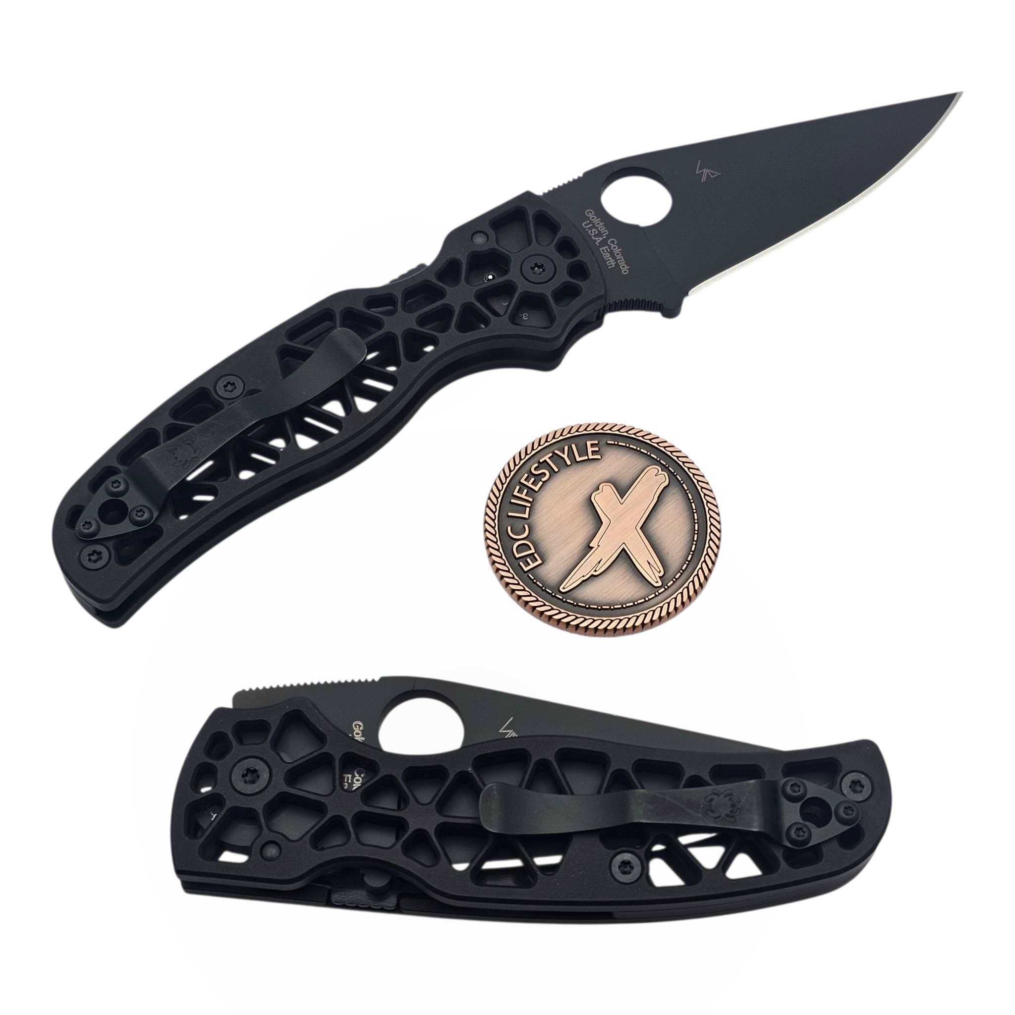 Spyderco Edgerati Compression Lock Aluminum Handles 3.57