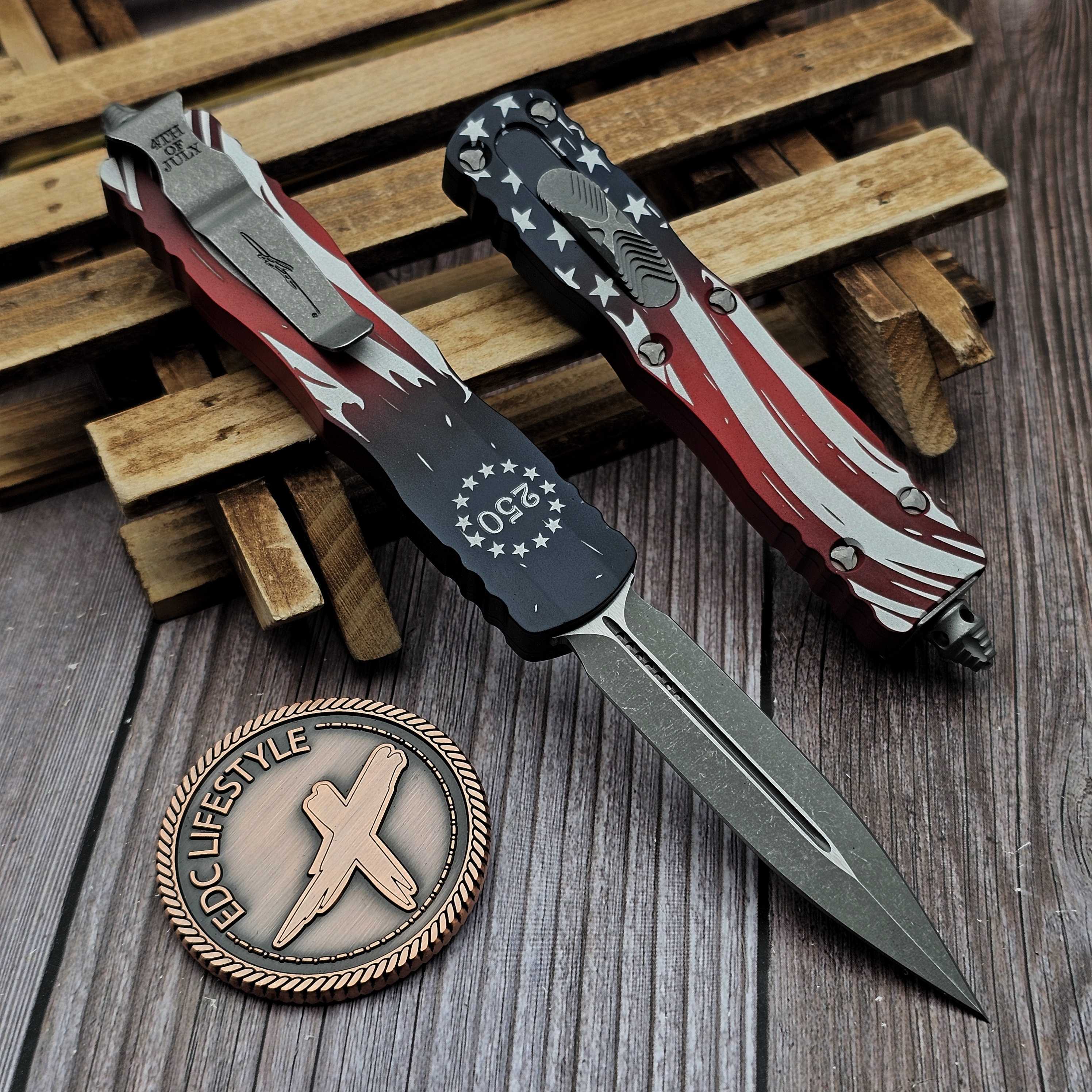 Microtech Dirac 4th of July 250th 2.9