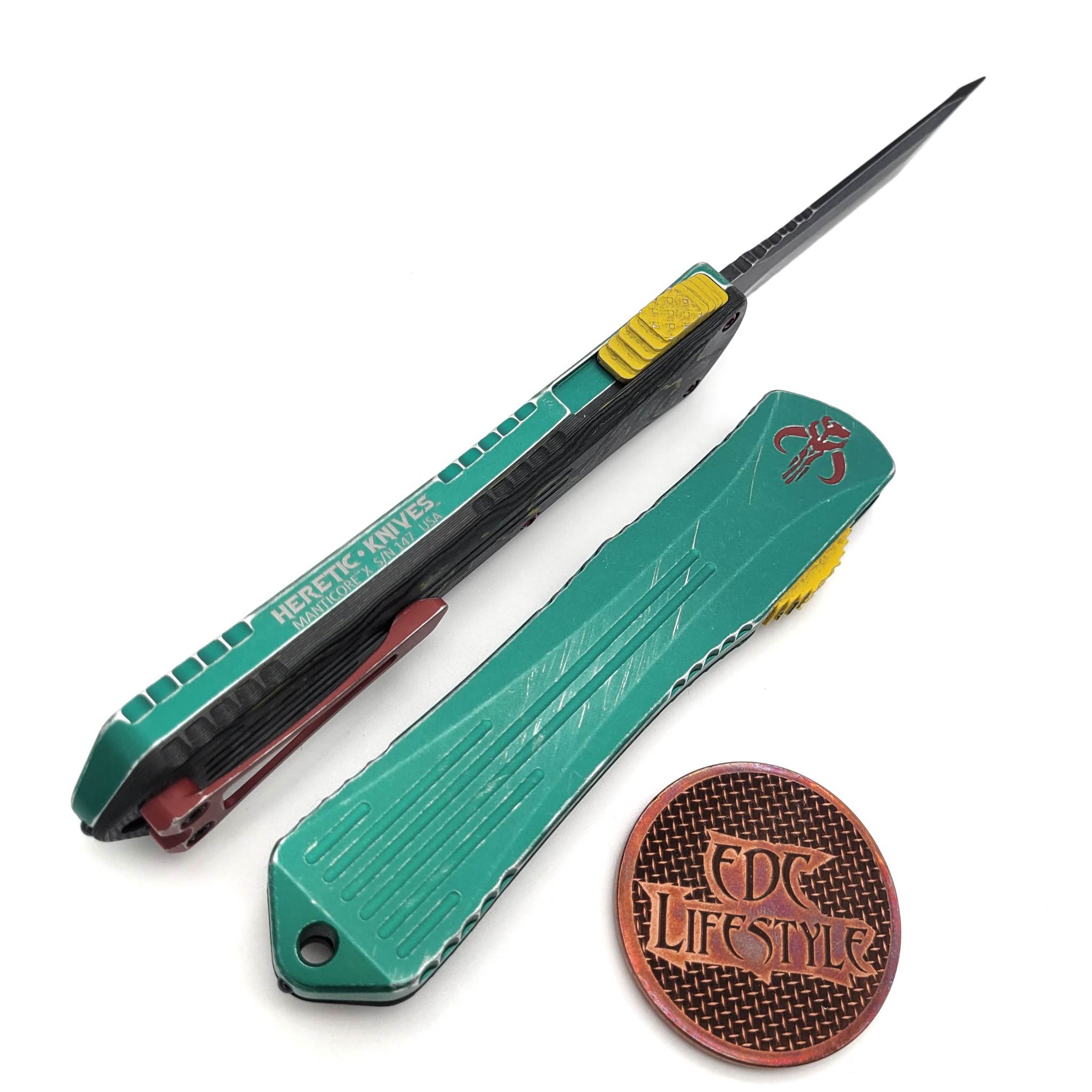 Heretic Manticore X Bounty Hunter Tanto Full Serrated H031-8C